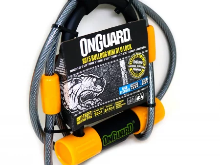Candado OnGuard Llave U-Lock Bulldog Medium DT Cable 90x175mm Amarillo